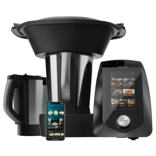 Cecotec Mambo 12090 Habana Robot de Cocina Multifunción. 1700 W 30 Funciones WiFi Pantalla TFT Táctil 7" Báscula Jarra Cerámica y Jarra de Acero Inox apta para lavavajillas Robot de cocina multifunción