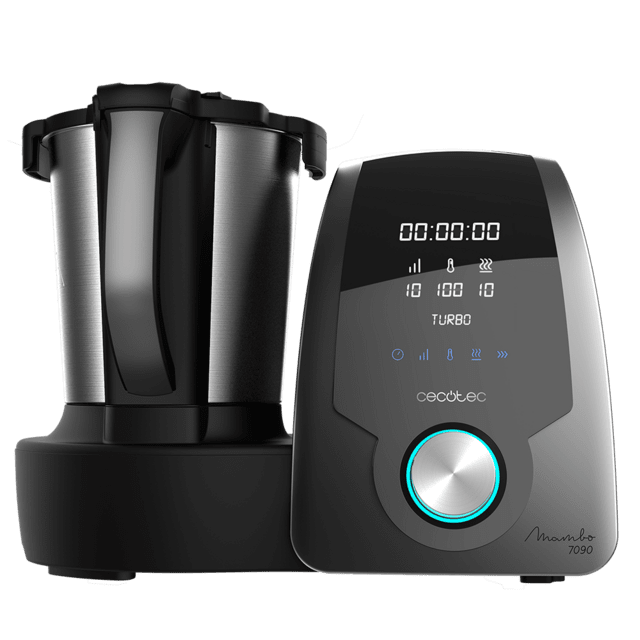 Cecotec Mambo 7090. Robot de Cocina Multifunción con Capacidad 3.3L Temperatura hasta 120ºC Selección grado a grado 10 Velocidades Programable hasta 12h Jarra apta Lavavajillas 30 Funciones 1700W. Robot de cocina multifunció