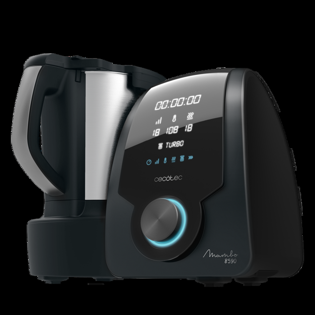 Cecotec Mambo 8590 Robot De Cocina Multifunción Con Cuchara MamboMix 30 Funciones Báscula Integrada Jarra De Acero Inoxidable Apta Para Lavavajillas Capacidad 3 3l Cestillo Para Hervir Robot De Cocina
