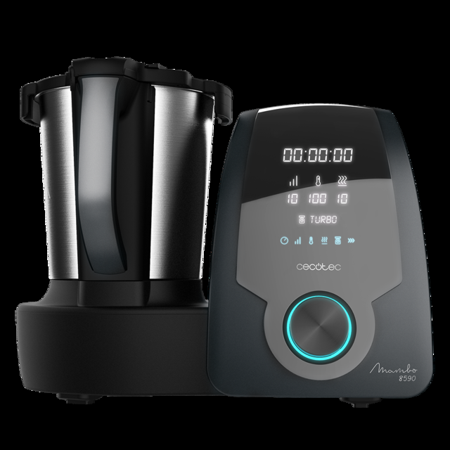 Cecotec Mambo 8590 Robot de Cocina Multifunción con Cuchara MamboMix 30 Funciones Báscula integrada Jarra de Acero Inoxidable Apta para lavavajillas Capacidad 3 3l Cestillo para hervir Robot de cocina