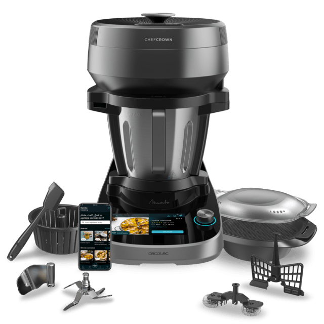Cecotec Mambo CooKing Victory Robot De Cocina Multifunción Con Dispensador De Alimentos. 1700 W 45 Funciones Miles De Recetas Guiadas Jarra Victory De 4 5L Accesorios: Vaporera O Cesto Para Hervir Robot De Cocina