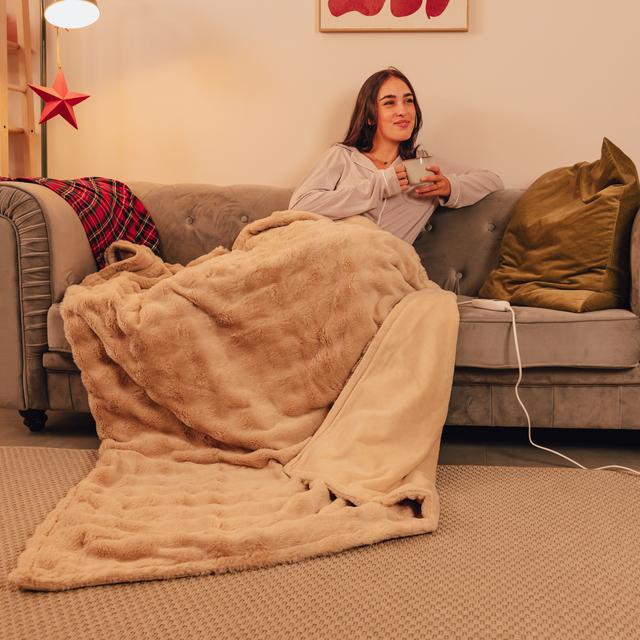 Cecotec Manta Eléctrica 200x180 Manta Térmica Con Apagado Automático Y 9 Niveles De Temperatura Ajustables. Coral. Manta Eléctrica