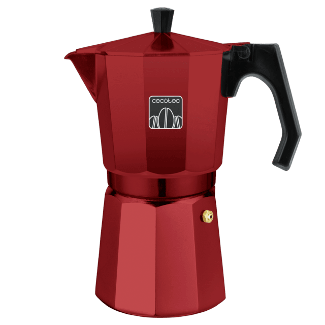 Cecotec Mokclassic 300 Red Cafetera Italiana De Aluminio Con Capacidad Para 3 Tazas De Café En Color Rojo Apta Para Diferentes Tipos De Cocina Y Fácil De Limpiar. Cafetera Italiana
