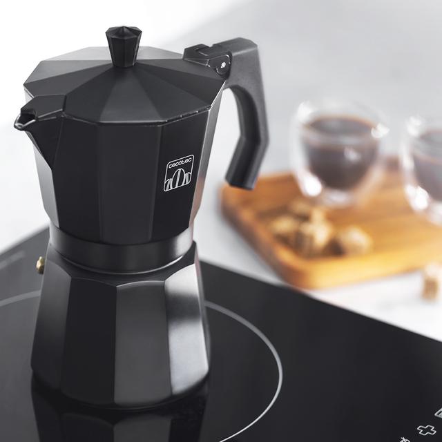 Cecotec MokClassic 600 Black. Cafetera Italiana Fabricada En Aluminio Fundido Hacer Café Con El Mejor Cuerpo Y Aroma Para 6 Tazas De Café Cafetera Italiana 6 Tazas  