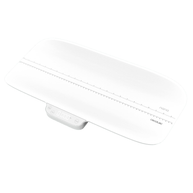 Cecotec Nana BabyCare SmartWeight Báscula De Bebé Que Mide Hasta 40 Kg Con Metro Incorporado (hasta 60 Cm) Apagado Automático Función De Tara Y Hold Y Pantalla LED. Báscula De Bebé 