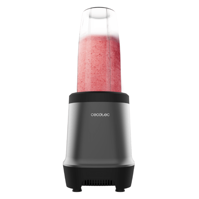 Cecotec Nutriblender Fusion Batidora Nutriblender de Smoothies con 2 vasos portátiles 6 cuchillas de acero inoxidable con recubrimiento de Titanio Negro y 1000 W de potencia. Batidora Nutriblender de Smoothies