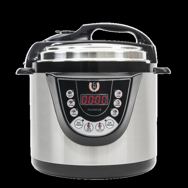 Cecotec Olla Electrica a Presión Programable Olla GM Modelo D. Multifunción 9 Menús Función Freír Capacidad de 6l 90 kPa Guiado por Voz Programable 24h Incluye Recetario 1000W Olla Eléctrica a Presión Programable 