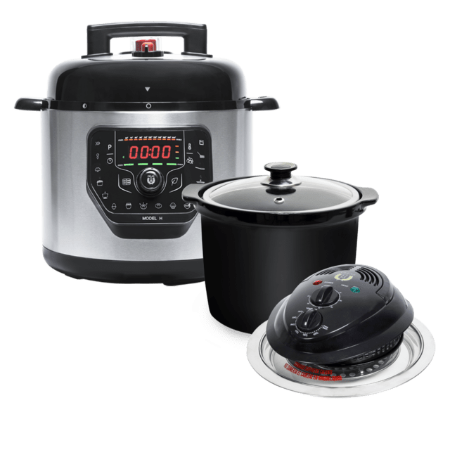 Cecotec Olla GM Modelo H + Cubeta Slowpot + Cabezal de hornoOlla programable cubeta y cabezal de horno