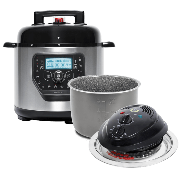 Cecotec Olla GM Modelo H Deluxe + Cabezal de horno + Cubeta Excelsior Olla programable cubeta y cabezal de horno