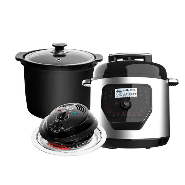 Cecotec Olla GM Modelo H Deluxe + Cabezal de horno + Cubeta Slowpot Olla programable cubeta y cabezal de horno