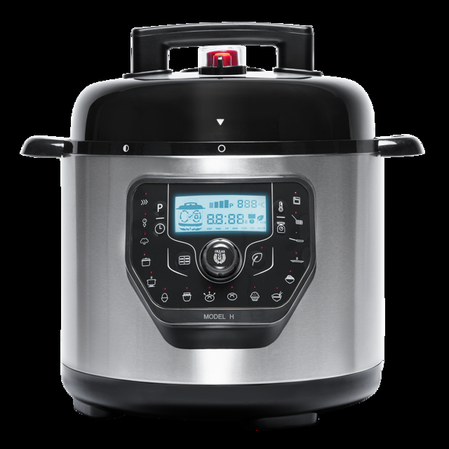 Cecotec Olla programable GM Modelo H Deluxe. Programable 24 Horas con Capacidad de 6 litros. Incluye función báscula e innovadora Tapa Advance abatible y más cómoda para liberar la presión. Olla programable eléctrica  