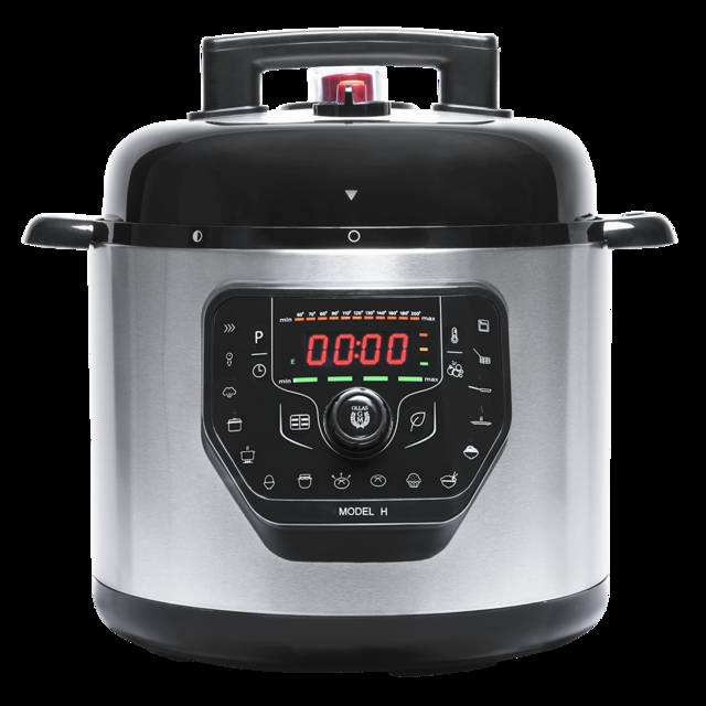 Cecotec Olla programable GM Modelo H. Programable 24 Horas Capacidad de 6 litros Tapa abatible Sistema Inteligente de cocción 11 temperaturas 5 presiones Ajustables Control por Voz Olla programable