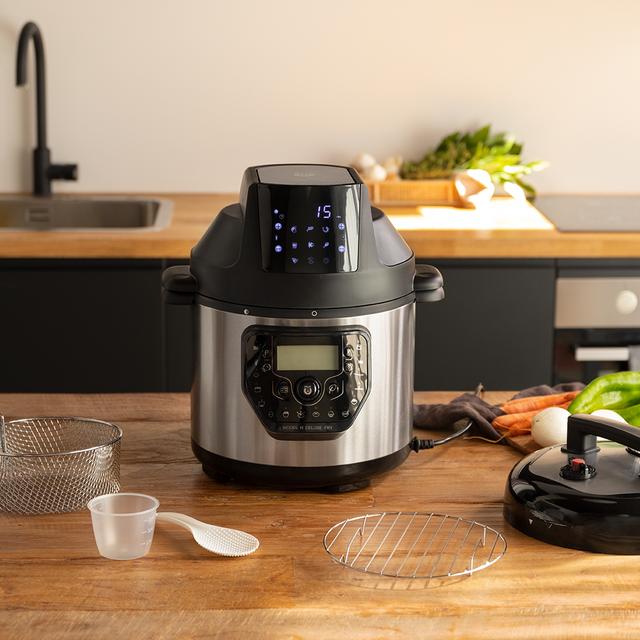 Cecotec Olla ProgramableOlla GM H Deluxe AirFryer De 6 Litros De Capacidad Con Cabezal Freidora Aire Y Báscula. Olla Express Eléctrica Programable. Olla A Presión Eléctrica