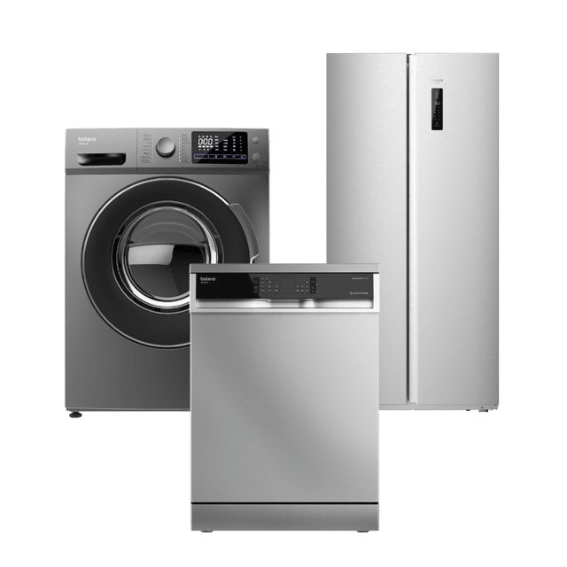 Cecotec Pack Bolero DressCode 9600 Inverter Steel + Bolero Aguazero 6400 Inox + Bolero CoolMarket SBS 430 InoxLavadora Lavavajillas y Frigorífico