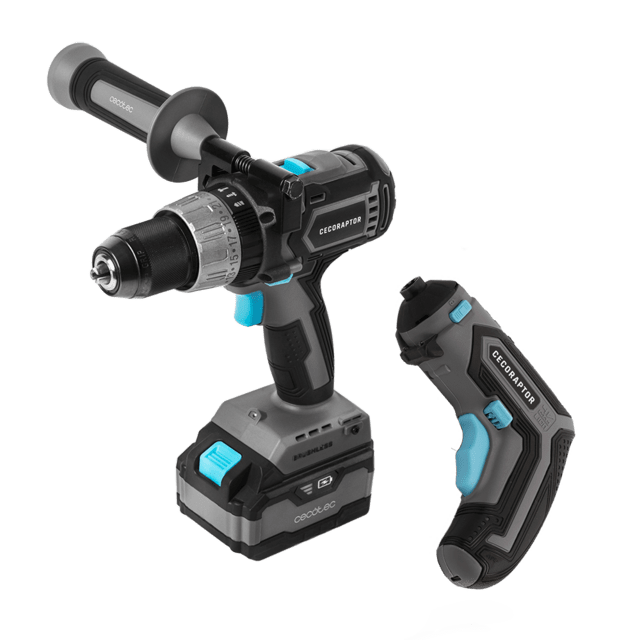 Cecotec Pack CecoRaptor Perfect ImpactDrill 4020 Brushless Ultra + CecoRaptor Perfect MultiWork 360 UltraPack Taladro de Impacto y Destornillador atornillador eléctrico con batería
