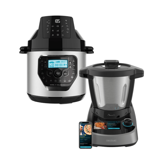 Cecotec Pack Mambo Touch + Olla GM H Deluxe FryRobot de cocina y olla programable