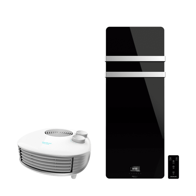 Cecotec Pack Ready Warm 9880 Crystal Towel + Ready Warm 9800 Force HorizonToallero y termoventilador