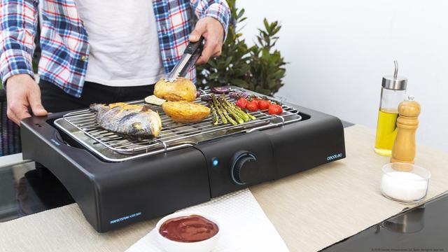 Cecotec PerfectSteak 4200 Way M Barbacoa Eléctrica De Sobremesa De 2400 W Parrilla De Acero Inoxidable Y Altura Ajustable A 3 Niveles. Barbacoa Eléctrica De Mesa Con Parrilla