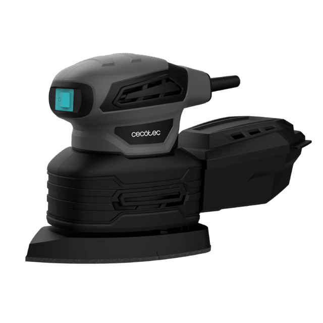 Cecotec PerfectSurface 180 Delta Lijadora Orbital Delta Con 180W De Potencia. Incluye Accesorio FingerDetail Y 12 Recambios. Libertad Movimiento Con Cable De 3M. Incluye Depósito De Polvo Y Conexión Para El Aspirador. Lijadora
