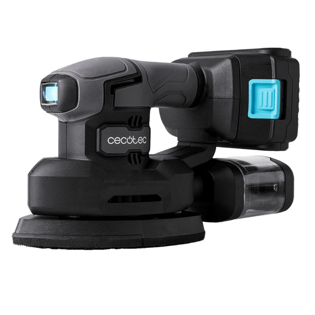 Cecotec PerfectSurface 2120 Delta Lijadora Orbital Delta A Batería 21V. Incluye Accesorio FingerDetail Y 12 Recambios. Libertad Movimiento. Incluye Depósito De Polvo Y Conexión Para El Aspirador. Lijadora Orbital