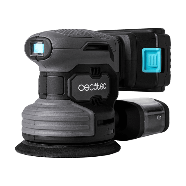 Cecotec PerfectSurface 2120 Rotate Lijadora Rotorbital A Batería 21V. Incluye 12 Recambios. Libertad Movimiento. Moviimiento Rotorbital 360º. Velocidad De 13.000rpm. Incluye Depósito De Polvo Y Conexión Para El Aspirador. Li