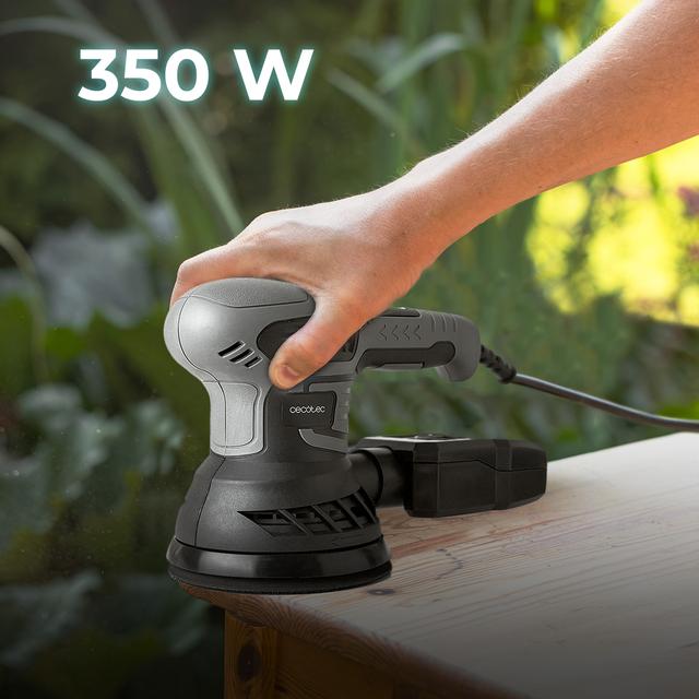 Cecotec PerfectSurface 350 Rotate Lijadora Orbital Delta Con 350W De Potencia. Incluye 12 Recambios. Libertad Movimiento Con Cable De 3M. Moviimiento Rotorbital 360º. Velocidad De 13.000rpm. Incluye Depósito De Polvo Y Conexi