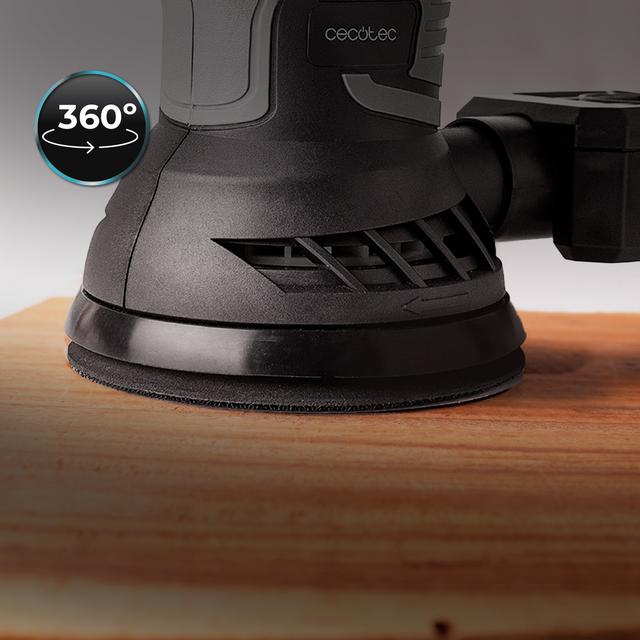 Cecotec PerfectSurface 350 Rotate Lijadora Orbital Delta Con 350W De Potencia. Incluye 12 Recambios. Libertad Movimiento Con Cable De 3M. Moviimiento Rotorbital 360º. Velocidad De 13.000rpm. Incluye Depósito De Polvo Y Conexi