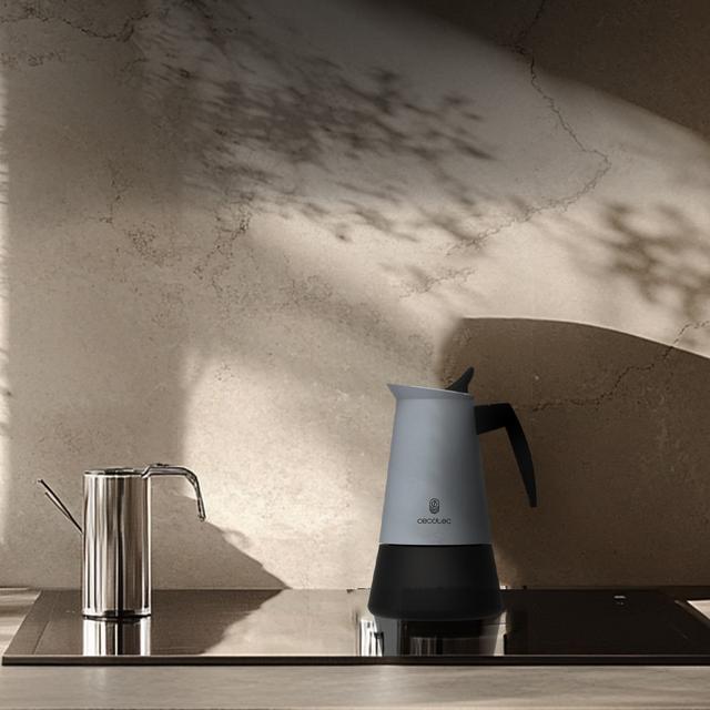 Cecotec Piccolina 200 Blue Cafetera Italiana Fabricada En Acero Inoxidable De Alta Calidad Ideal Para 2 Tazas De Café. Cafetera Italiana 