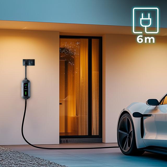Cecotec PIT&GO 3 5 KW El Cargador Portátil De Coche Eléctrico Permite Cargar La Batería De Un Coche Eléctrico Desde Una Toma De Corriente Estándar. Se Compone De Un Cable De Carga Y Un Adaptador Que Se Puede Conectar A La C