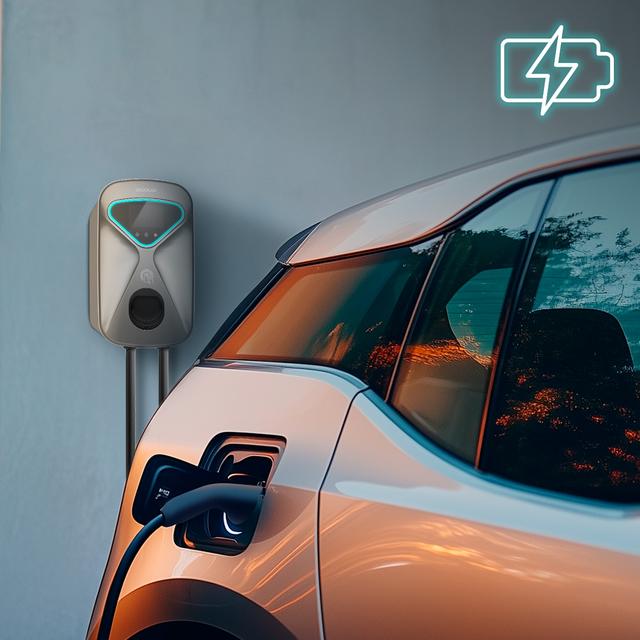 Cecotec PIT&STOP 7 KW Estación De Carga Para Vehículos Eléctricos 32A Y 7kW Monofásico 5 Metros De Cable Tipo 2 Para Coches Eléctricos E Híbridos Enchufables Wall Box EV Pantalla LCD Protección IP65 Apta Para Interior Y E