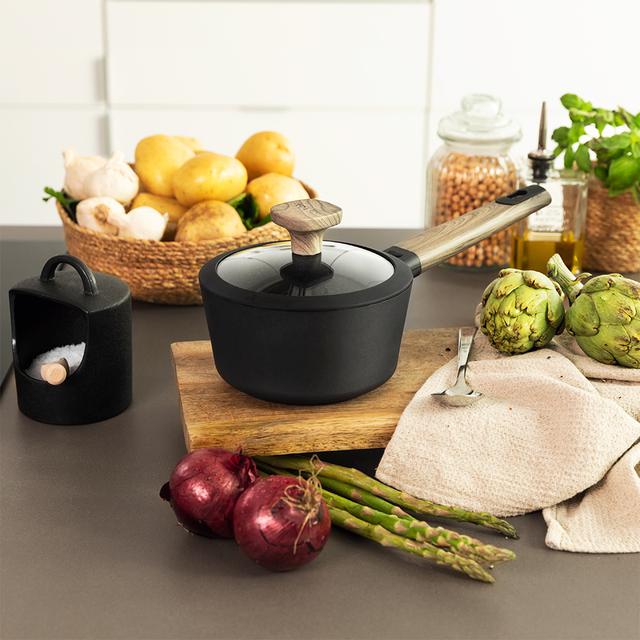 Cecotec Polka Excellence 16 Pot Force. Cazo Con Diámetro De 16 Cm Aluminio Fundido Revestimiento Antiadherente Apto Para Todo Tipo De Cocinas Y Lavavajillas Fondo Indeformable Cazos