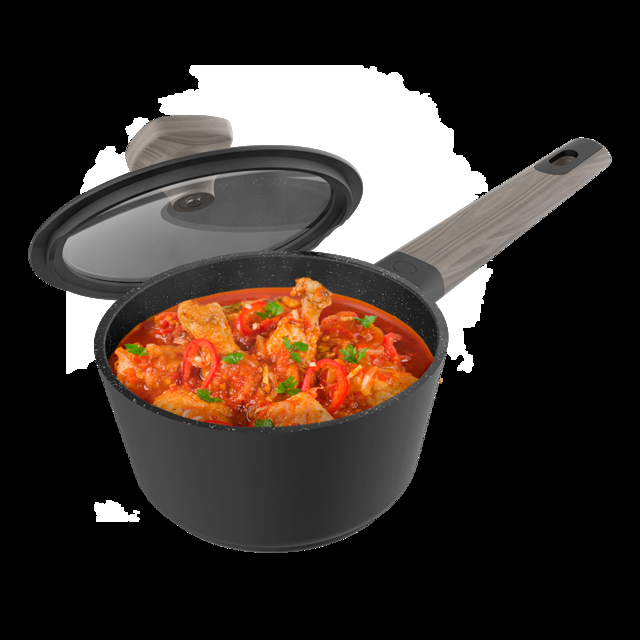 Cecotec Polka Excellence 16 Pot Force. Cazo con Diámetro de 16 cm Aluminio Fundido Revestimiento Antiadherente Apto para todo tipo de Cocinas y Lavavajillas Fondo indeformable Cazos