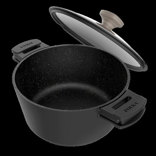 Cecotec Polka Excellence 28 Pot Force. Olla con Diámetro de 28 cm Aluminio Fundido Revestimiento antiadherente Apta para todo tipo de Cocinas y Lavavajillas Fondo indeformable Olla