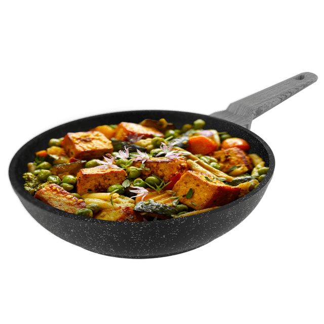 Cecotec Polka Exclusive 22 Bucket Wood&Rock. Sartén Con Diámetro De 22 Cm Mango Frío De Baquelita Aluminio Forjado Revestimiento Antiadherente Teflon Apta Para Lavavajillas Y Todo Tipo De Cocinas Sartén