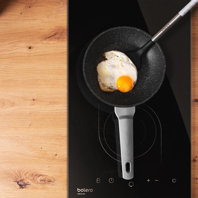 Cecotec Polka Exclusive Wood&Rock. Utensilios De Cocina De Silicona De 9 Piezas Negro Recubierto Soft Touch Y Mango De Acero. Materiales: Silicona Nylon Y PP Incluye Holder Polka Utensilios De Cocina