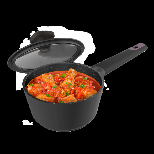 Cecotec Polka Experience 16 Pot Titan. Cazo con Diámetro de 16 cm Aluminio Fundido Revestimiento Teflon Select Apto para todo tipo de Cocinas y Lavavajillas Fondo indeformable Cazo 