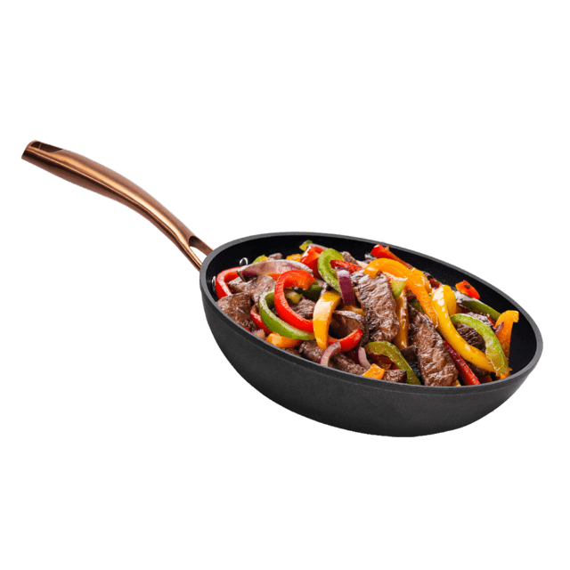 Cecotec Polka Fantasy 24 Bucket Golden Sartén De 24cm De Diámetro. Mango Remachado Semiprofesional De Acero Inoxidable Acabado En Color Oro Rosa. Sartén