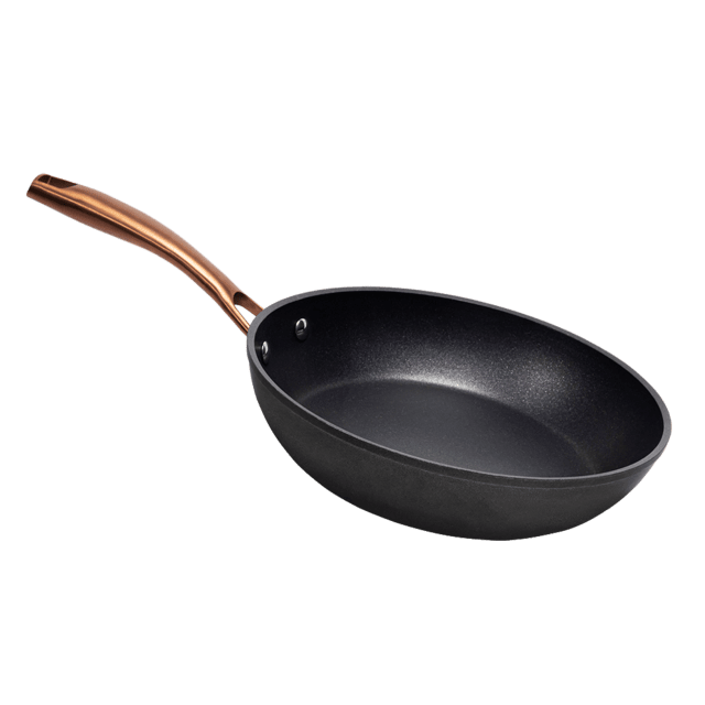 Cecotec Polka Fantasy 24 Bucket Golden Sartén de 24cm de diámetro. Mango remachado semiprofesional de acero inoxidable acabado en color oro rosa. Sartén