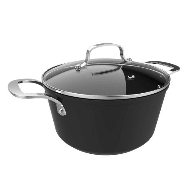 Cecotec Polka Fantasy 24 Pot Silver Olla de diámetro y capacidad de 4 7 L con Tapa de cristal templado Ollas