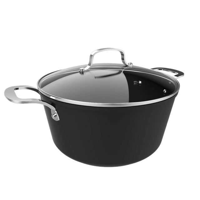 Cecotec Polka Fantasy 28 Pot Silver Olla de 28 cm de diámetro y capacidad de 7 1 L. Asas remachadas de acero inoxidable. Revestimiento antiadherente y Apta para todo tipo de cocinas Ollas