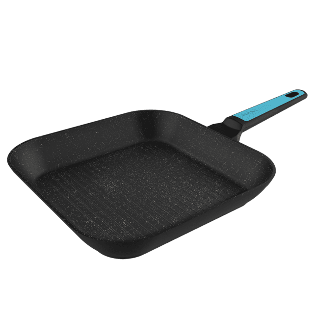 Cecotec Polka Platinum 28 Grill Thunder. Grill Con Diámetro De 28 Cm Aluminio Forjado Revestimiento Antiadherente Teflon Platinum Plus Apta Para Lavavajillas Y Todo Tipo De Cocinas Libre PFOA Sarten