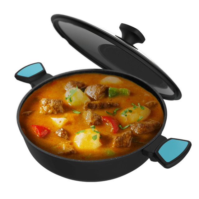 Cecotec Polka Platinum 28 Low Pot Thunder. Olla Baja Con Diámetro 28 Cm Aluminio Forjado Revestimiento Antiadherente Teflon Platinum Plus Apta Para Lavavajillas Y Todo Tipo De Cocinas Libre PFOA Olla