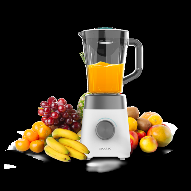 Cecotec Power Black Titanium 1300MAX W Batidora de vaso de 1300 W de maxima potencia con cuchilla de 4 hojas con recubrimiento de titanio negro y jarra de 1 5 L de capacidad. Cuenta con 2 velocidades más función Pulse Batidora