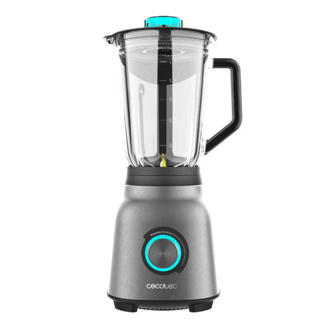 Cecotec Power Black Titanium 1800MAX Blend It Go Batidora De Vaso De 1800 W De Máxima Potencia De Acero Inoxidable Con Cuchilla De 6 Hojas Con Recubrimiento De Titanio Negro Y Jarra De Vidrio Fundido Con 1 5 L De Capacidad. Cue