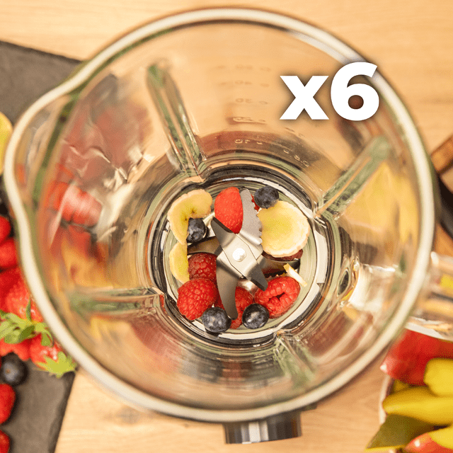 Cecotec Power Black Titanium 2200MAX Smooth Batidora De Vaso Con Acacados En Acero Inoxidable De 2200 W De Maxima Potencia Con Cuchilla Con Recubrimiento De Titanio Negro Y 1 8 L De Capacidad. Batidora De Vaso