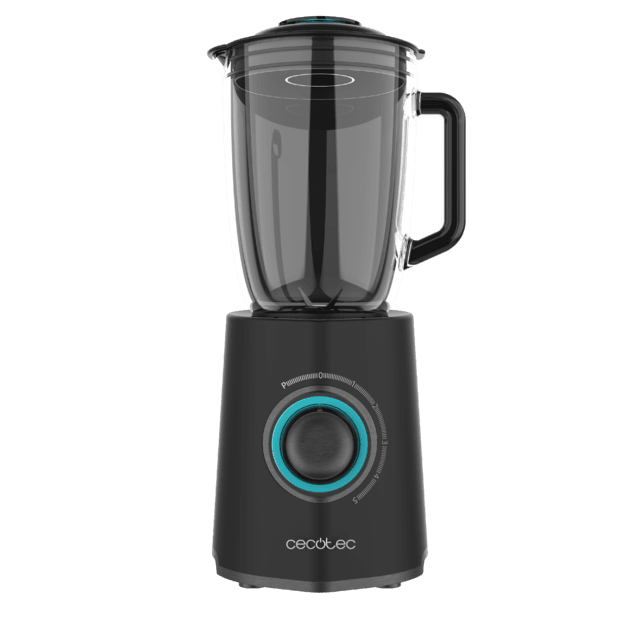 Cecotec Power Black Titanium 2300MAX Mix Go Batidora Americana De Vaso De 2300W De Maxima Potencia Con 6 Hojas Con Recubrimiento De Titanio Negro Y Jarra Termorresistente De 1 5 Litros. Batidora Americana De Vaso