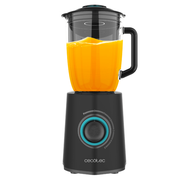 Cecotec Power Black Titanium 2300MAX Mix Go Batidora Americana De Vaso De 2300W De Maxima Potencia Con 6 Hojas Con Recubrimiento De Titanio Negro Y Jarra Termorresistente De 1 5 Litros. Batidora Americana De Vaso