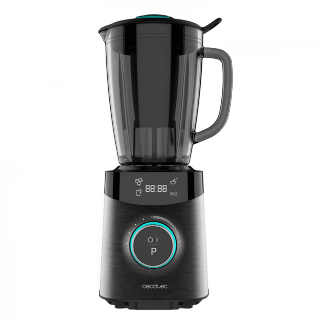 Cecotec Power Black Titanium 2500MAX Advance Batidora De Vaso De 1800 W Acero Inoxidable Cuchilla De 8 Hojas Con Recubrimiento De Titanio Negro Y Jarra De Vidrio Fundido Con 1 8 L Batidora De Vaso