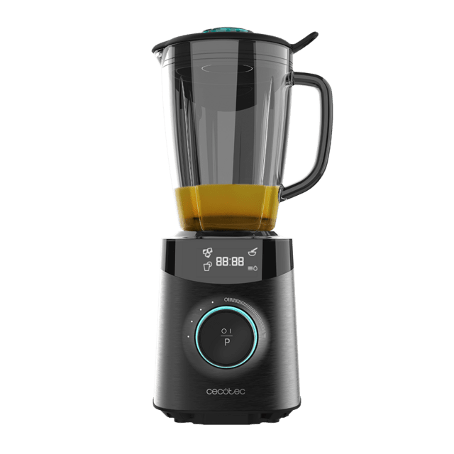 Cecotec Power Black Titanium 2500MAX Advance Batidora De Vaso De 1800 W Acero Inoxidable Cuchilla De 8 Hojas Con Recubrimiento De Titanio Negro Y Jarra De Vidrio Fundido Con 1 8 L Batidora De Vaso