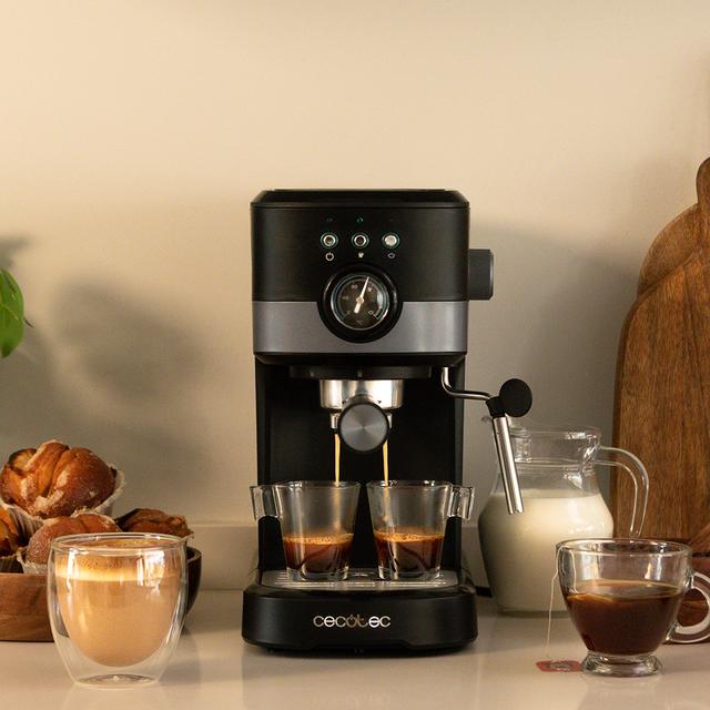 Cecotec Power Espresso 20 Pecan Pro Cafetera Espresso Con 20 Bares Con Vaporizador. Cafetera Espresso 20 Bares